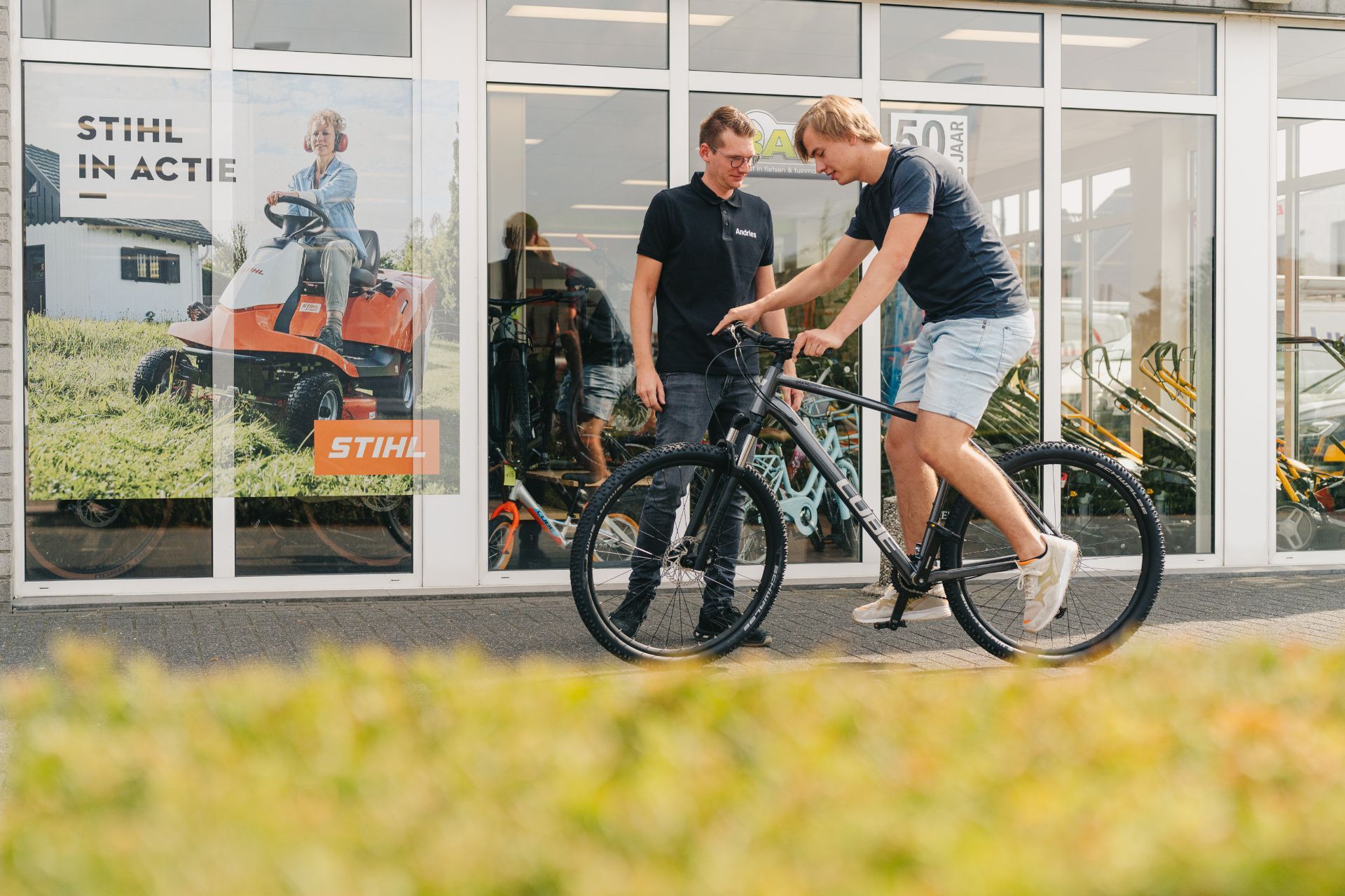 Testen van nieuwe fiets